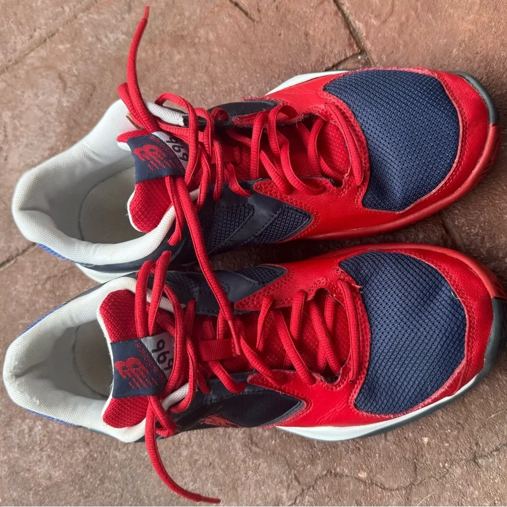 Polo Ralph Lauren new balance 696 mens 11 red blue white vintage sneakers shoes